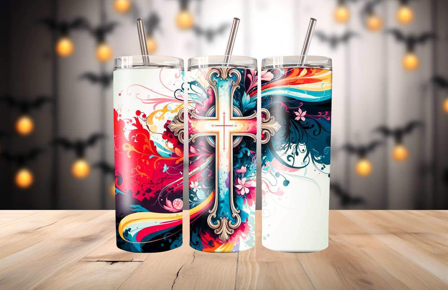 Colorful Cross 20oz Tumbler